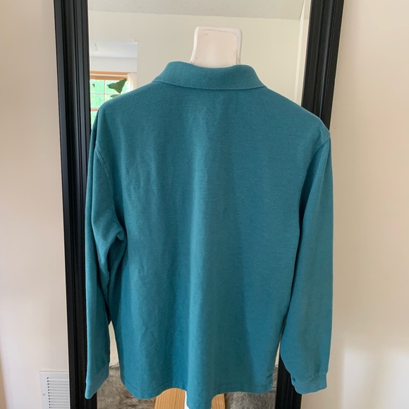 Aqua Long Sleeve Polo - Picture 2 of 2